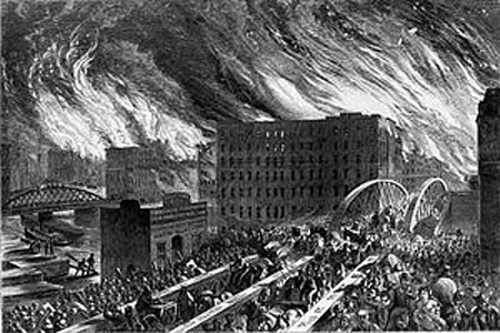 October 8 1871 Great Chicago Fire&nbsp;begins