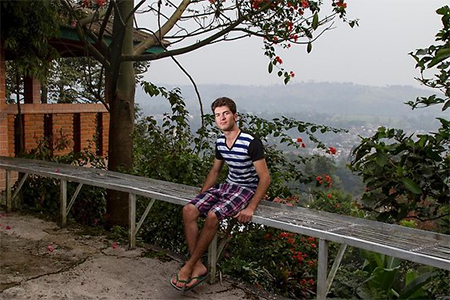 Iranian asylum-seeker Jaffar Badri in Bogor, West Java, yesterday. He arrived in Indonesia on Christmas Day last year and is to be flown home next week