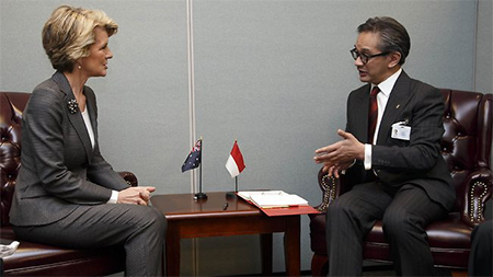 Julie Bishop and Marty Natalegawa