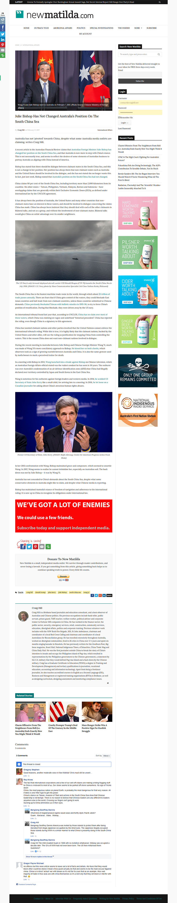  Julie Bishop South China Sea