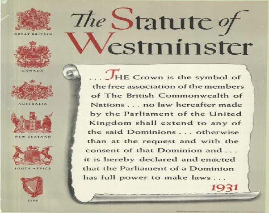 December 11, 1931 – The Statute of Westminster gives complete legislative independence to countries of the British&nbsp;Commonwealth