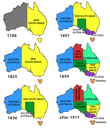 Timeline Maps of Australia