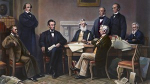 Abraham Lincoln Signing Emancipation Proclamation