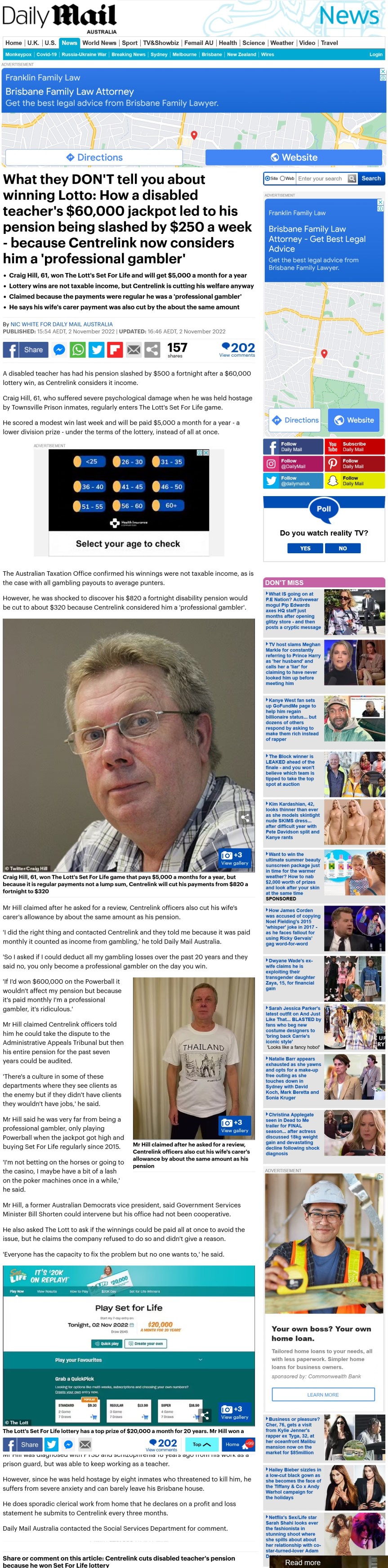 Daily Mail article about my fight with&nbsp;Centrelink